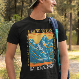 Grand Teton Nationalpark Wyoming Retro erschüttert T-Shirt