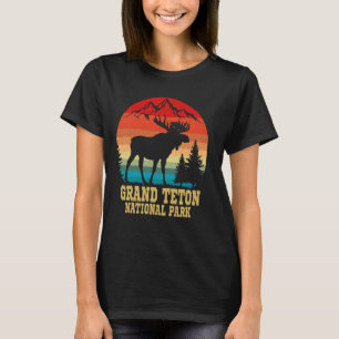 Grand Teton Nationalpark Wyoming Retro Moose Trav T-Shirt