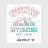 Grand Teton Nationalpark Wyoming USA Gradient Aufkleber (Blatt)