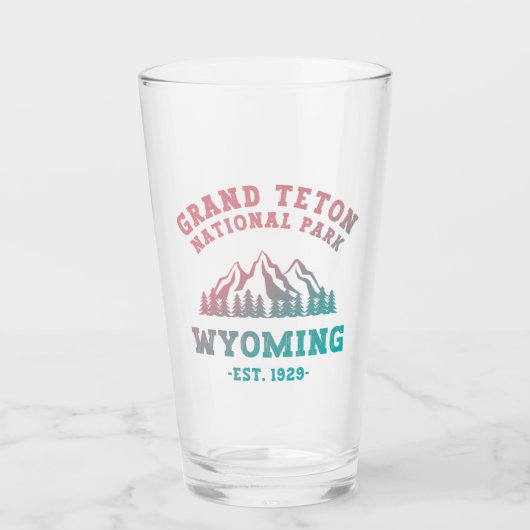 Grand Teton Nationalpark Wyoming USA Gradient Glas (Vorderseite)