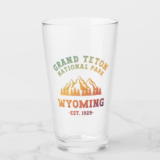 Grand Teton Nationalpark Wyoming USA Gradient Glas (Vorderseite)