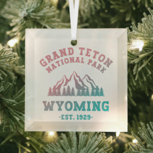 Grand Teton Nationalpark Wyoming USA Gradient Ornament Aus Glas