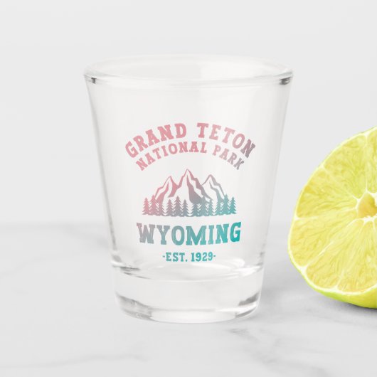Grand Teton Nationalpark Wyoming USA Gradient Schnapsglas (Vorderseite)
