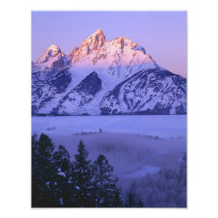 GRAND TETON NATIONALPARK, WYOMING. USA. Nebel & Fotodruck