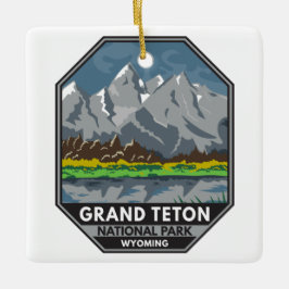 Grand Teton Nationalpark Wyoming Vintag Keramikornament