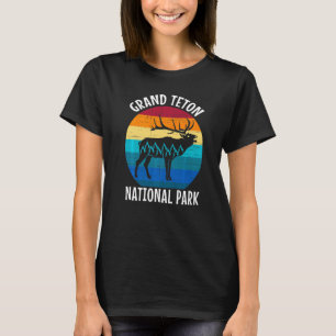 Grand Teton Nationalpark Wyoming Vintag Retro Su T-Shirt