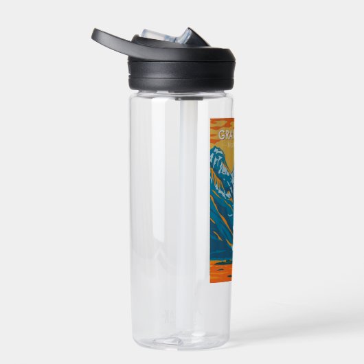 Grand Teton Nationalpark Wyoming Vintag Trinkflasche (Rechts)