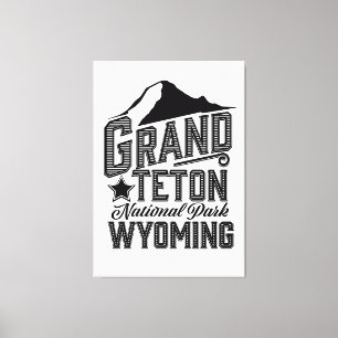 Grand Teton Nationalpark, Wyoming Vintage Poster Leinwanddruck