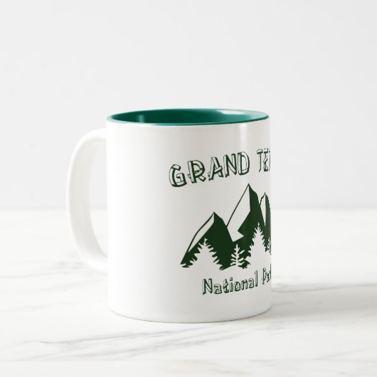 Grand Teton Nationalpark Zweifarbige Tasse (Vorderseite Links)