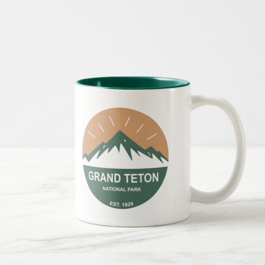 Grand Teton Nationalpark Zweifarbige Tasse (Rechts)
