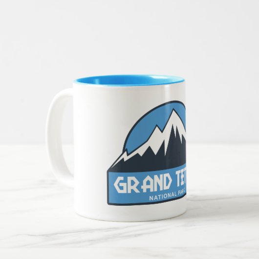 Grand Teton Nationalpark Zweifarbige Tasse (Vorderseite Links)