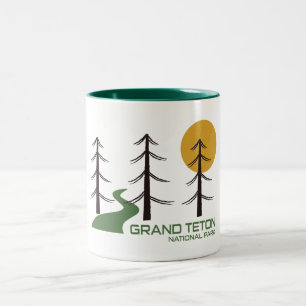 Grand Teton Nationalparkplatz Zweifarbige Tasse