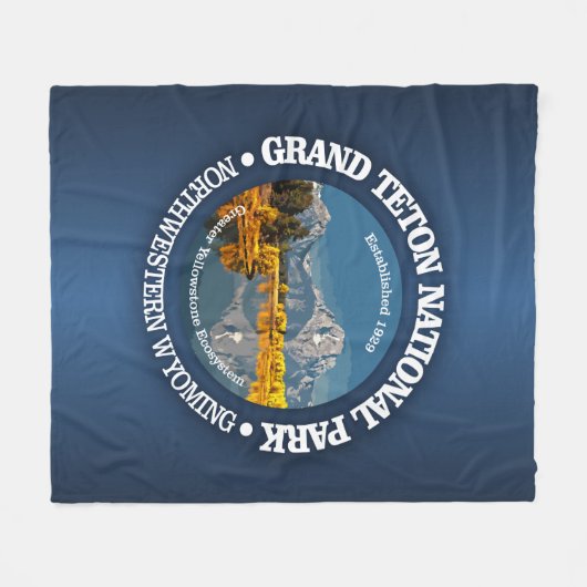 Grand Teton NP Fleecedecke (Vorderseite (Horizontal))