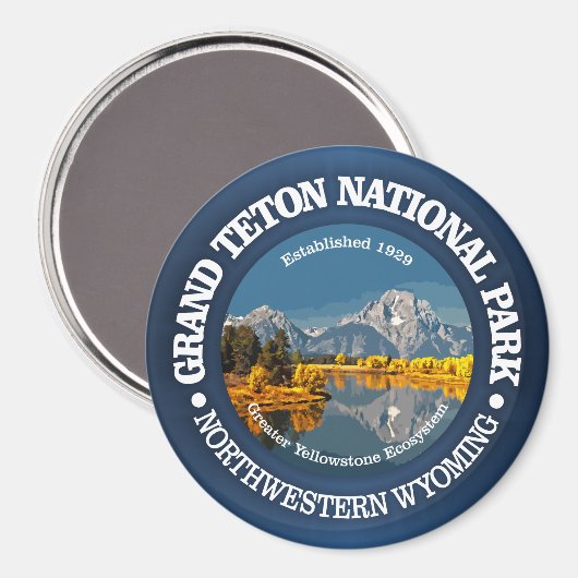 Grand Teton NP Magnet (Vorderseite/Rückseite)