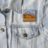 Grand Teton NP, Mount Moran und Aspen-Bäume Button (Beispiel)