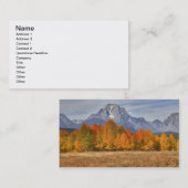 Grand Teton NP, Mount Moran und Aspen Visitenkarte (Vorne/Hinten)