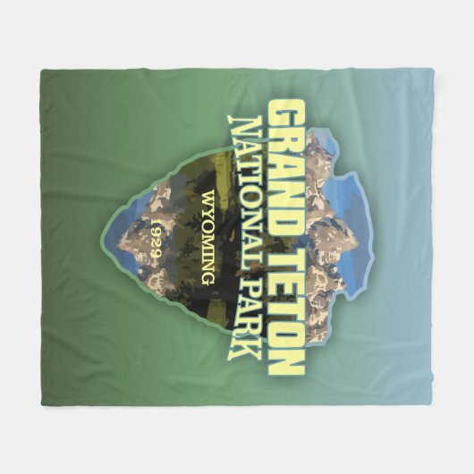 Grand Teton NP (Pfeilspitzen) Fleecedecke (Vorderseite (Horizontal))
