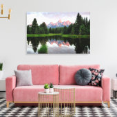 Grand Teton Reflections Over the Beaver Pond Leinwanddruck (Insitu (Wohnzimmer))