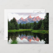 Grand Teton Reflections Over the Beaver Pond Postkarte (Vorne/Hinten)