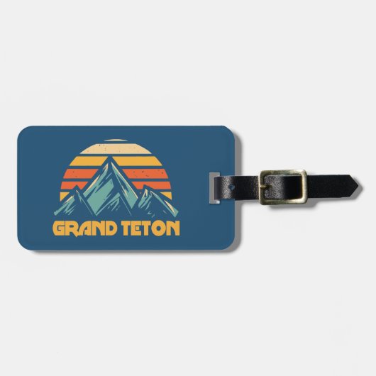 Grand Teton Retro Türkis Gepäckanhänger (Vorderseite horizontal)