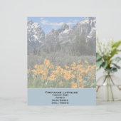 Grand Teton Springtime Souvenir Foto Briefkopf (Stehend Vorderseite)