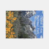 Grand Teton Springtime Souvenir Foto Fleecedecke (Vorderseite (Horizontal))