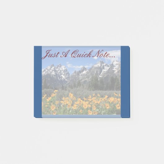 Grand Teton Springtime Souvenir Foto Post-it Klebezettel (Vorderseite)