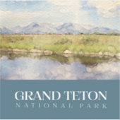 Grand Teton Sticker, Nationalpark Decal Aufkleber (Vorderseite)