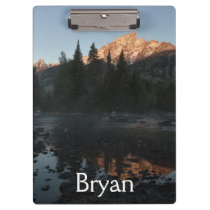 Grand Teton Sunrise in Cottonwood Creek Klemmbrett