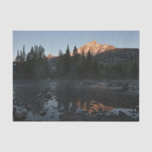 Grand Teton Sunrise in Cottonwood Creek Seidenpapier