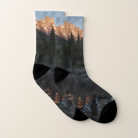 Grand Teton Sunrise in Cottonwood Creek Socken (Paar)