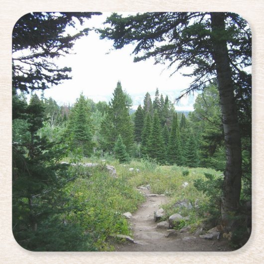 Grand Teton Trail Rechteckiger Pappuntersetzer (Vorderseite)
