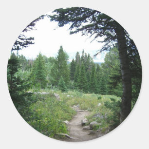 Grand Teton Trail Runder Aufkleber