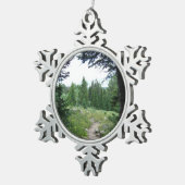 Grand Teton Trail Schneeflocken Zinn-Ornament (Rechts)