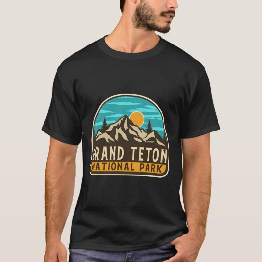 Grand Teton - Vintager � Abenteuer T-Shirt (Vorderseite)