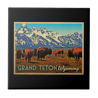 Grand Teton Wyoming Buffalo Fliese