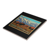 Grand Teton Wyoming Buffalo Fliese (Seite)