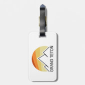 Grand Teton Wyoming Retro Gepäckanhänger (Rückseite vertikal)