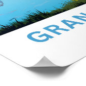 Grand Teton Wyoming Travel Print Poster (Ecke)