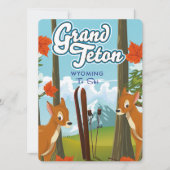 Grand Teton Wyoming zum Skifahren. (Vorderseite)