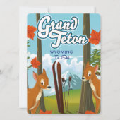 Grand Teton Wyoming zum Skifahren. (Rückseite)