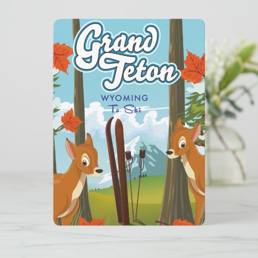 Grand Teton Wyoming zum Skifahren. (Stehend Vorderseite)