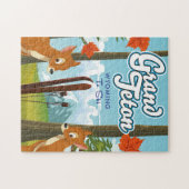 Grand Teton Wyoming zum Skifahren. Puzzle (Horizontal)