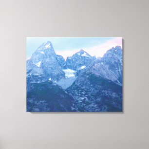 Grand Tetons Abend 3-Panel-Leinwand Leinwanddruck