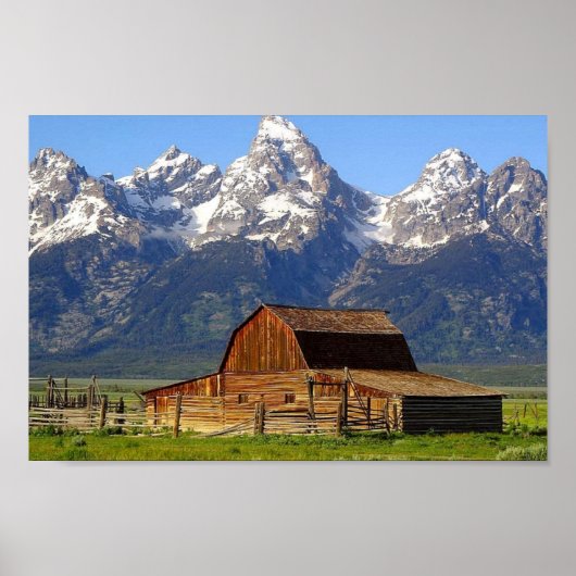Grand Tetons Barn Poster (Vorne)