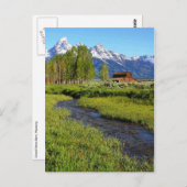Grand Tetons Barn, Wyoming Postkarte (Vorne/Hinten)