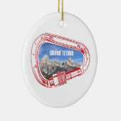 Grand Tetons Climbing Carabiner Keramik Ornament (Rechts)