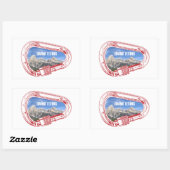 Grand Tetons Climbing Carabiner Rechteckiger Aufkleber (Blatt)