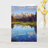 Grand Tetons, die im Fluss Snake reflektieren Karte (Gelbe Blume)