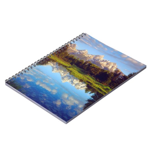 Grand Tetons, die im Fluss Snake reflektieren Notizblock (Linke Seite)